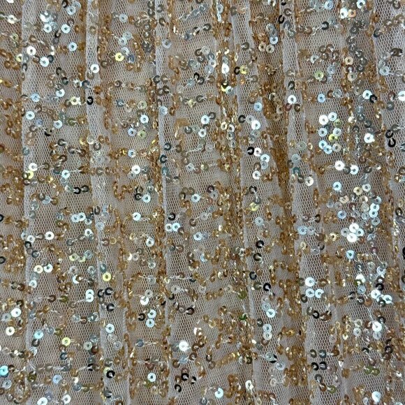 La Femme Gown Beaded Dress Gold Sequin Rhinestone Evening Tall 6 - Picture 11 of 17